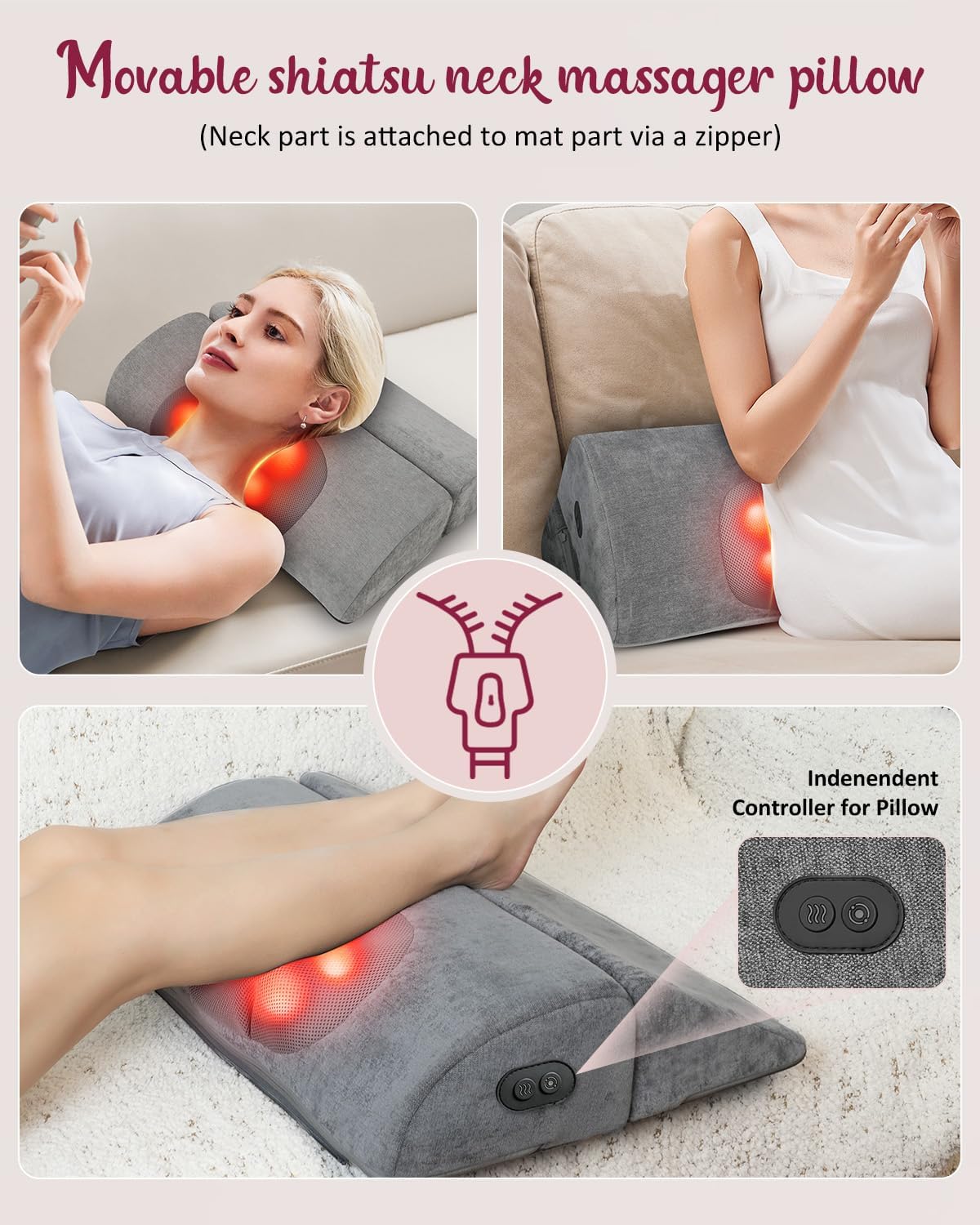 Therazzage Full Body Massage Mat with Heat