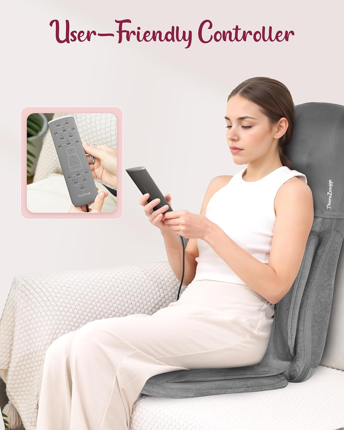 Therazzage Shiatsu Neck Back Massager with Heat