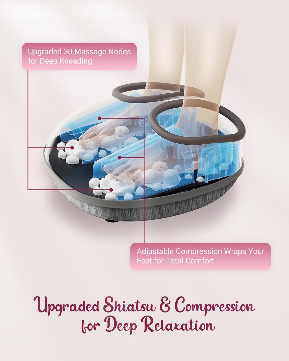 THERAZZAGGE Shiatsu Foot Massager with Heat [2026 Upgraded]