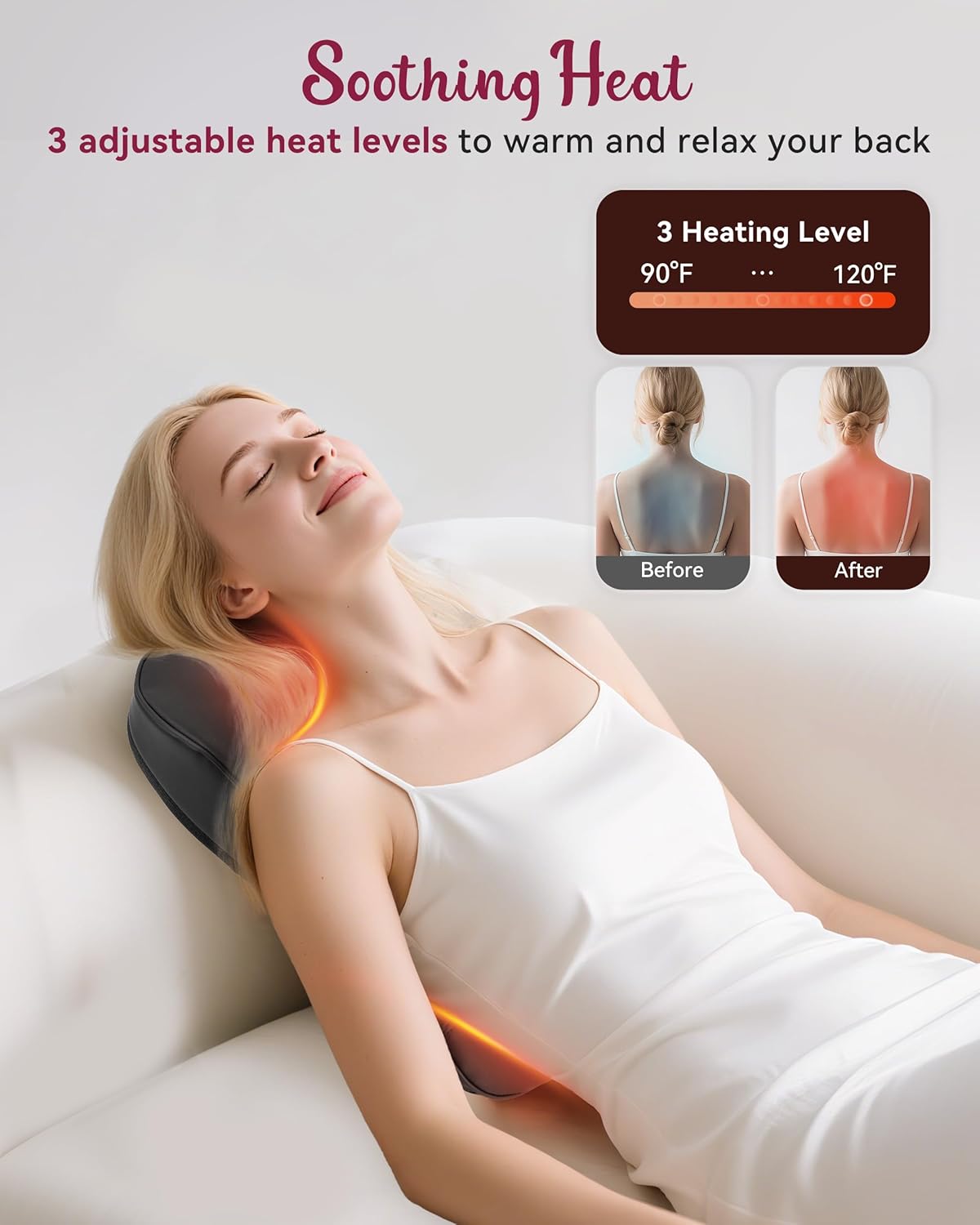 THERAZZAGGE Back Massager for Pain Relief Deep Tissue