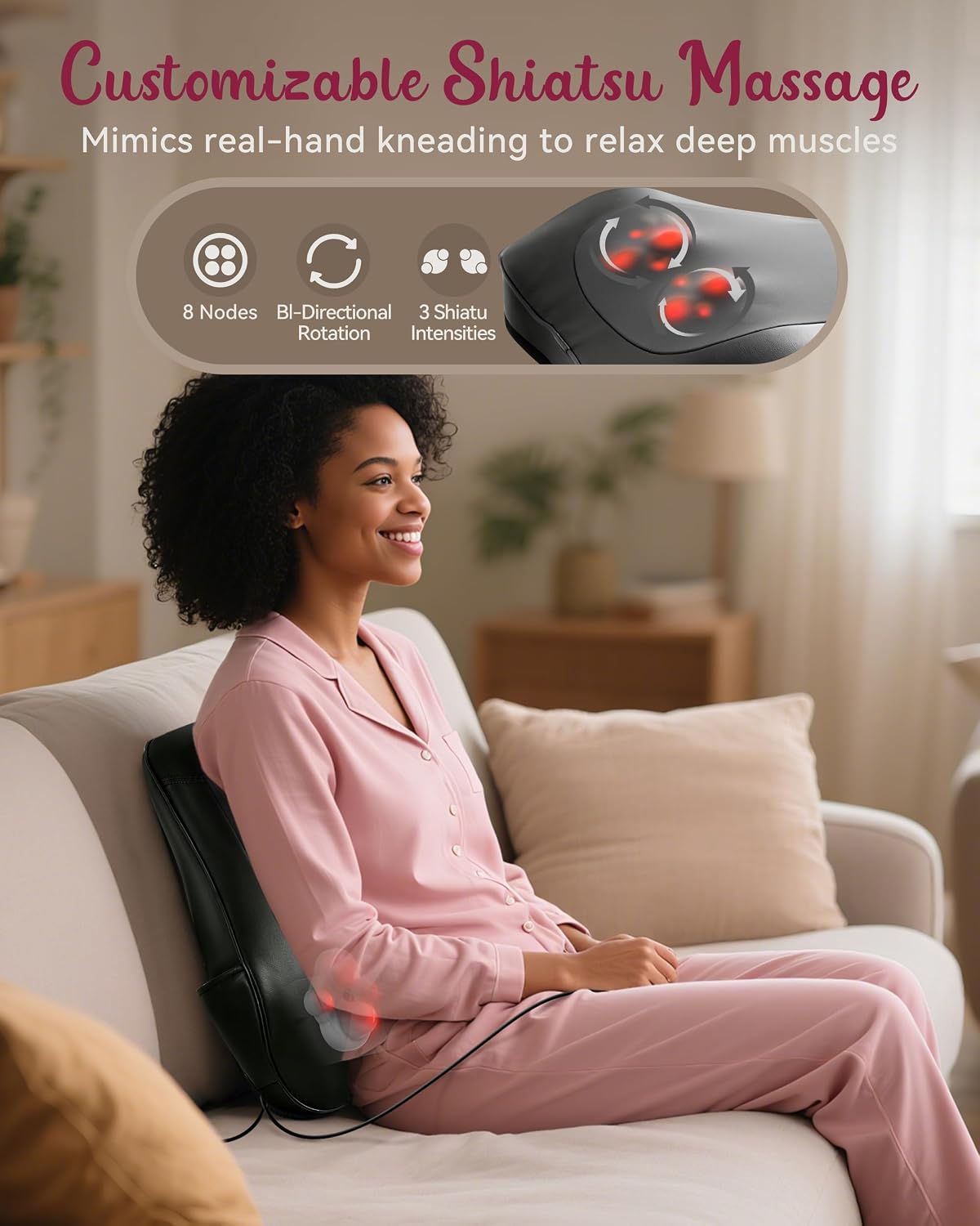THERAZZAGGE Back Massager for Pain Relief Deep Tissue