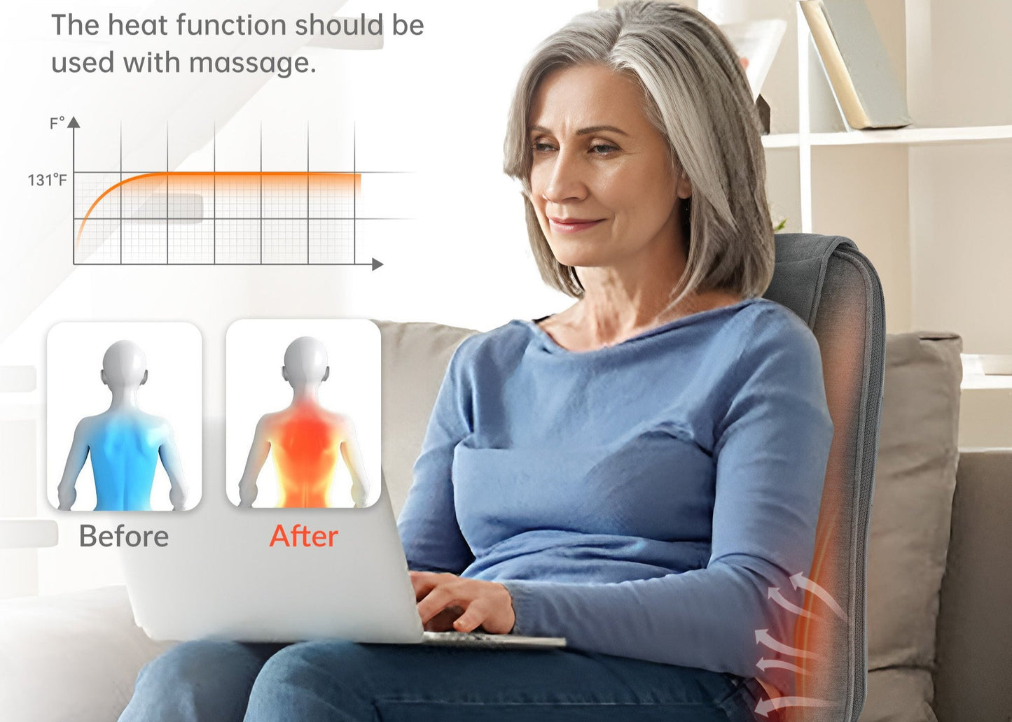 Therazzage Shiatsu Back Massager with Soothing Heat